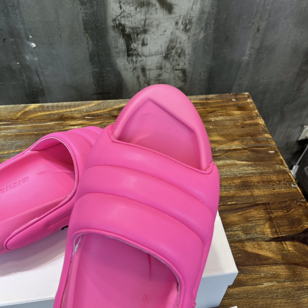 Balmain Quilted leather B-IT mules 6 - vstockx