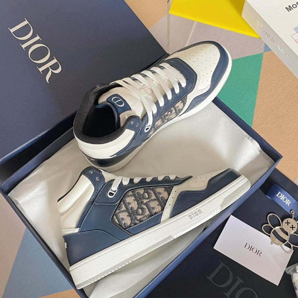 Dior B27 High Blue Cream Dior Gray Beige Black Dior Oblique Jacquard - vstockx