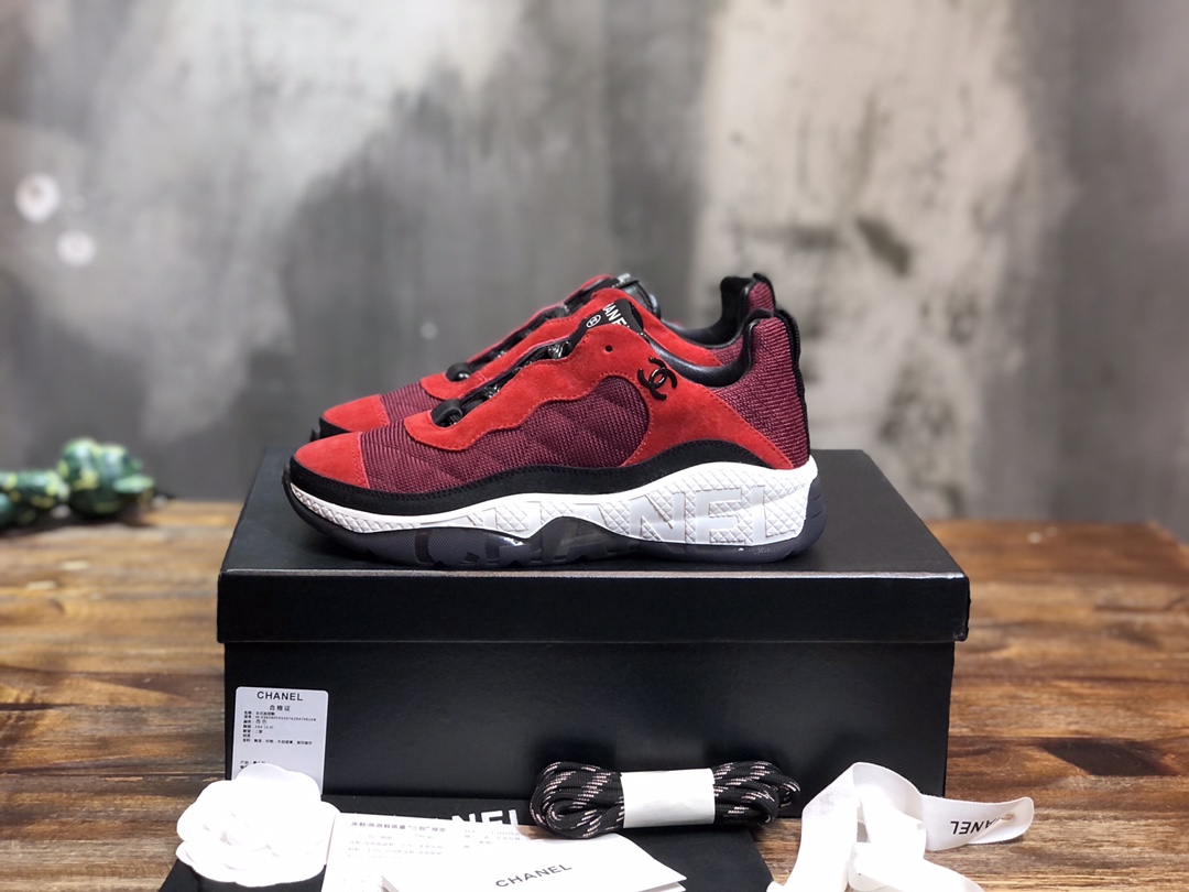 Chanel Fabric & Suede Calfskin Low Top Sneaker 23 - vstockx