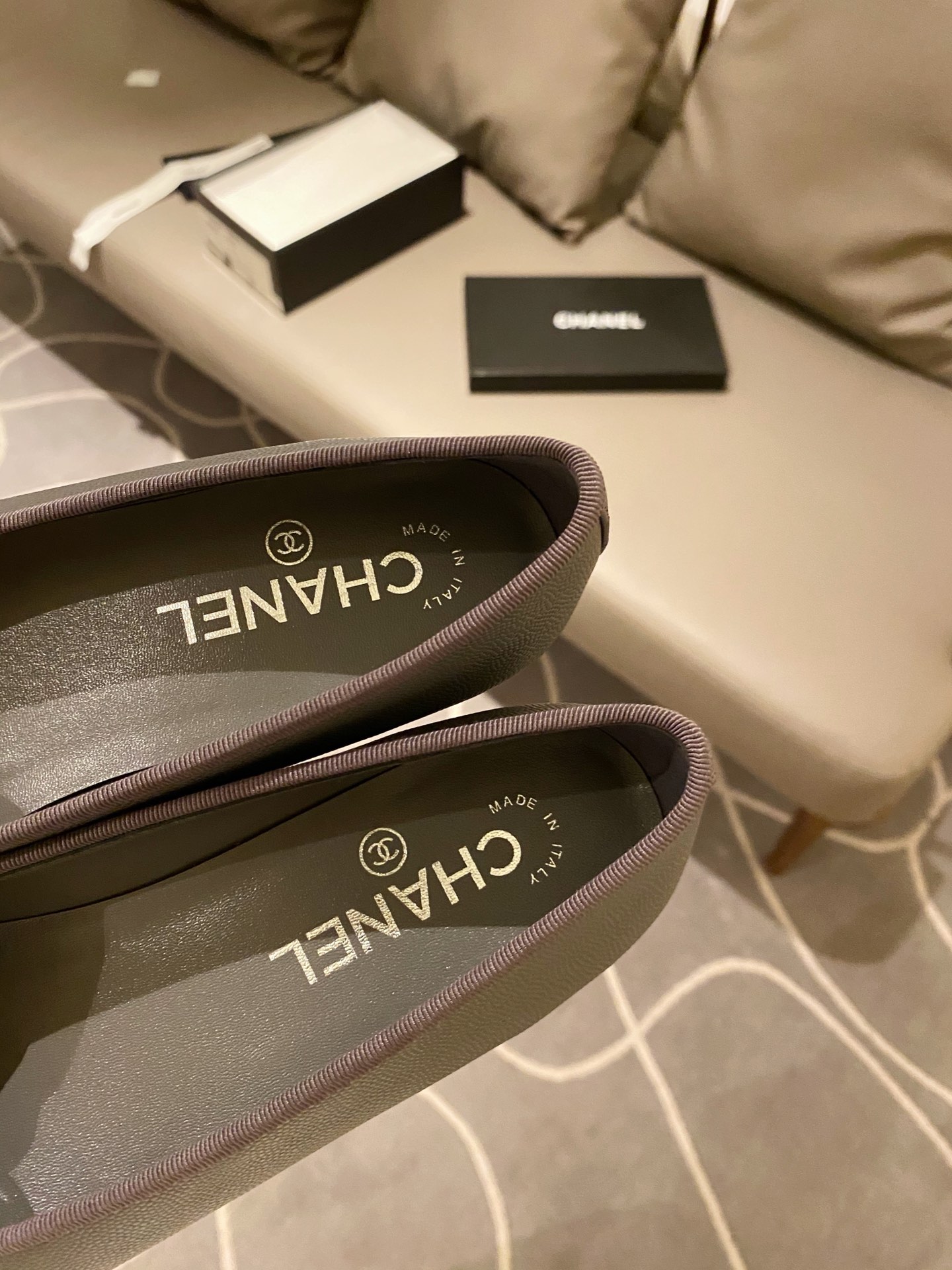 Chanel Ballerinas Fabric & Grosgrain 14 - vstockx