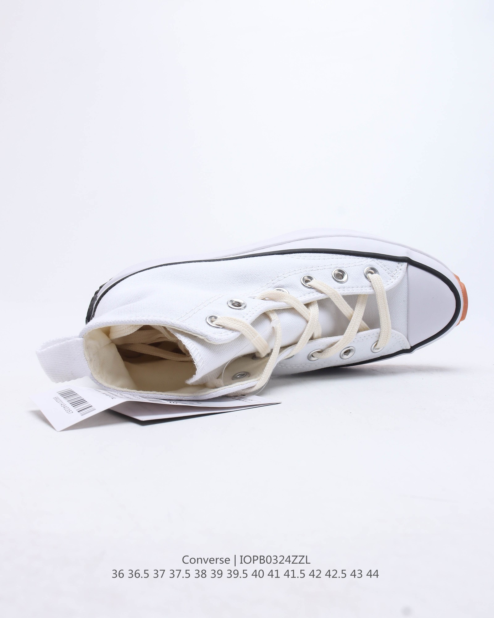 Converse Run Star Hike Hi White Black Gum - vstockx