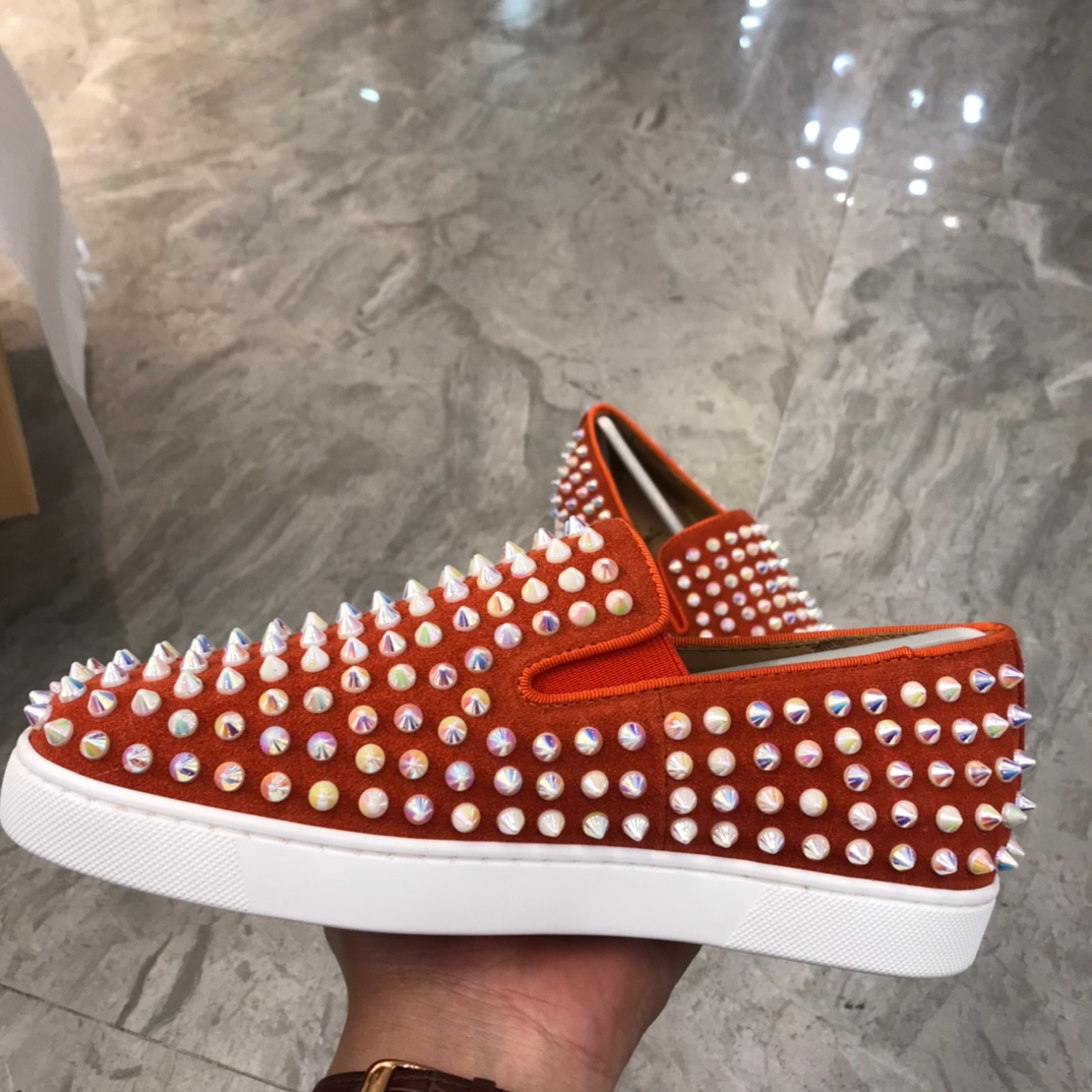 Christian Louboutin Louis Junior Spikes Orlato Flat Sneakers 60 - vstockx