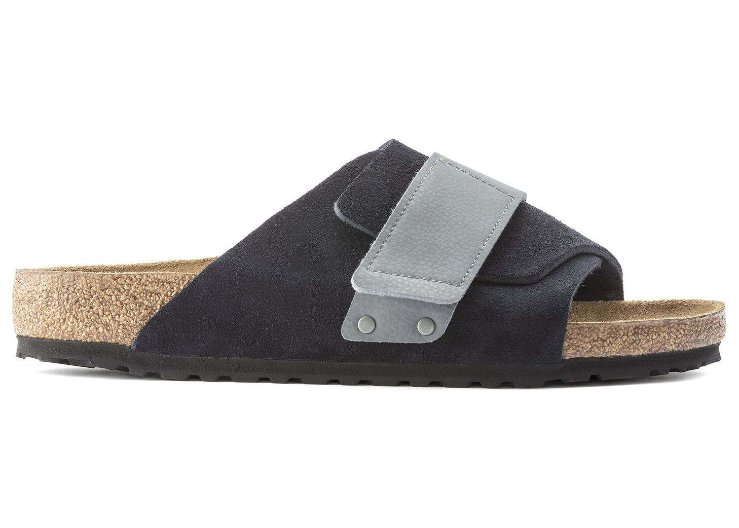 Birkenstock Kyoto Nubuck Suede Midnight Navy Grey - vstockx