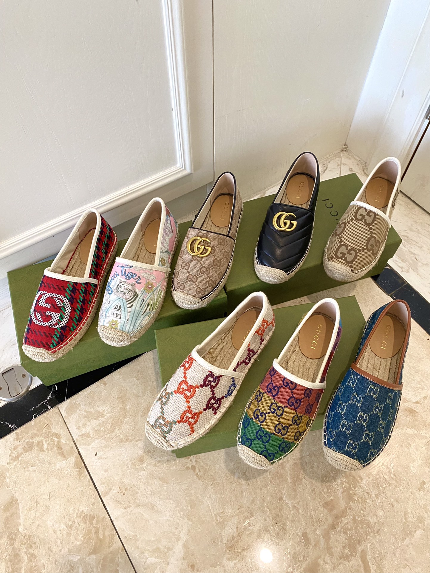 Gucci Leather espadrille with Double G WOMEN 2 - vstockx