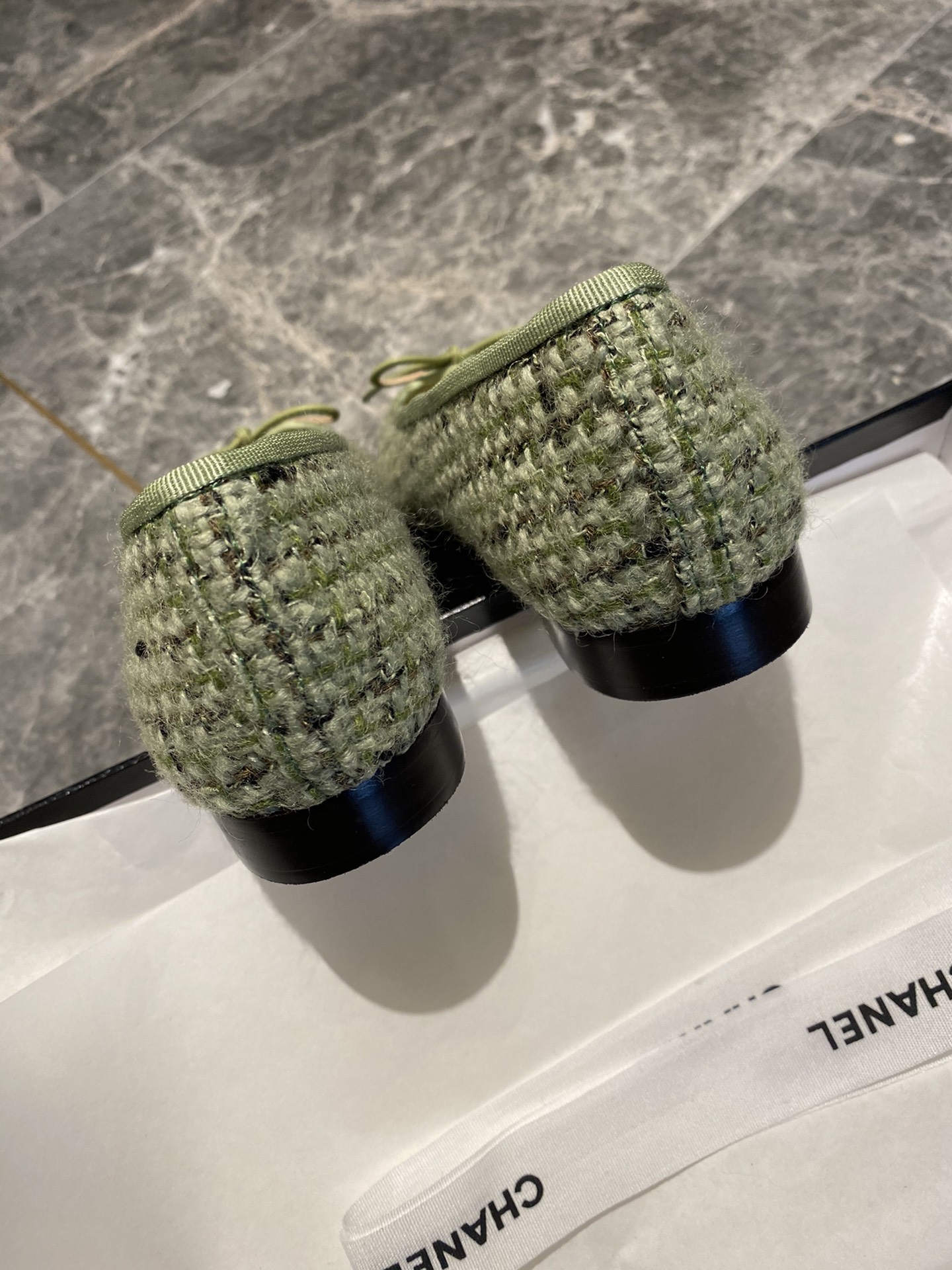 Chanel Ballerinas Fabric & Grosgrain 37 - vstockx