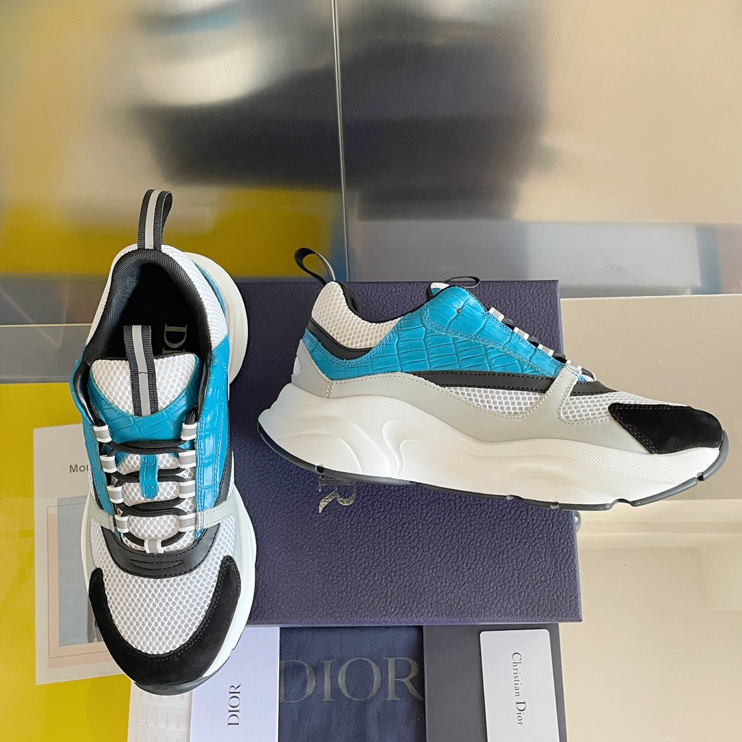Dior B22 Light Blue Croc - vstockx