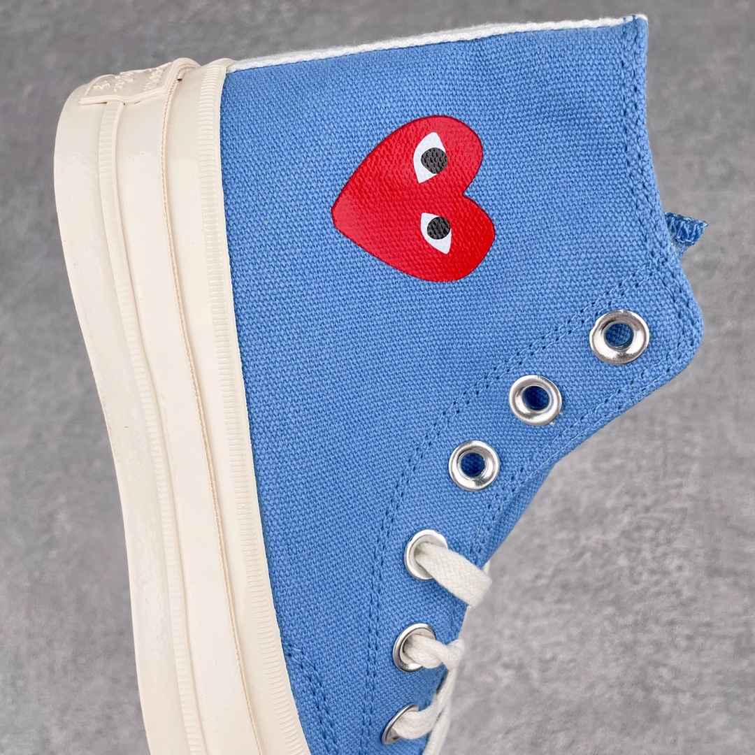 Converse Chuck Taylor All-Star 70s Hi Comme des Garcons Play Bright Blue - vstockx