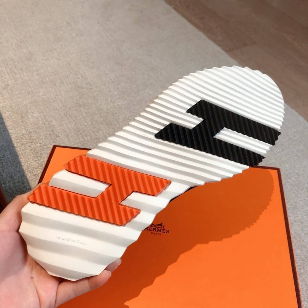 Hermes Bouncing sneaker Black White Orange - vstockx