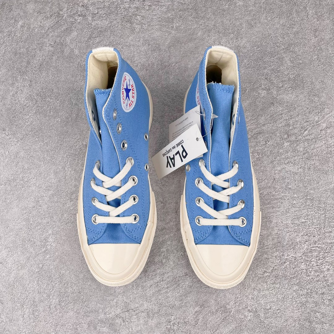 Converse Chuck Taylor All-Star 70s Hi Comme des Garcons Play Bright Blue - vstockx