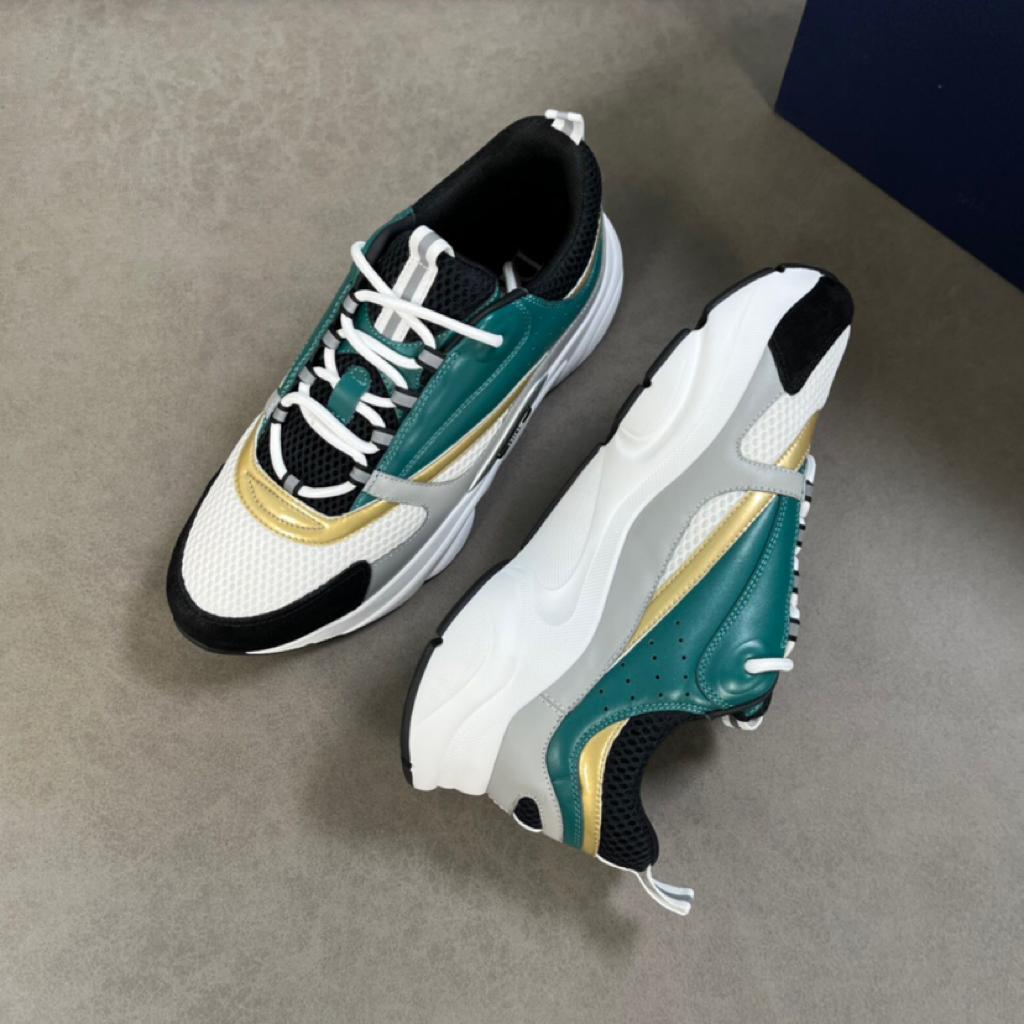 Dior B22 White Black Green Gold - vstockx