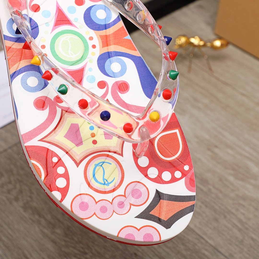 Christian Louboutin Loubi Flip Flat 5 - vstockx