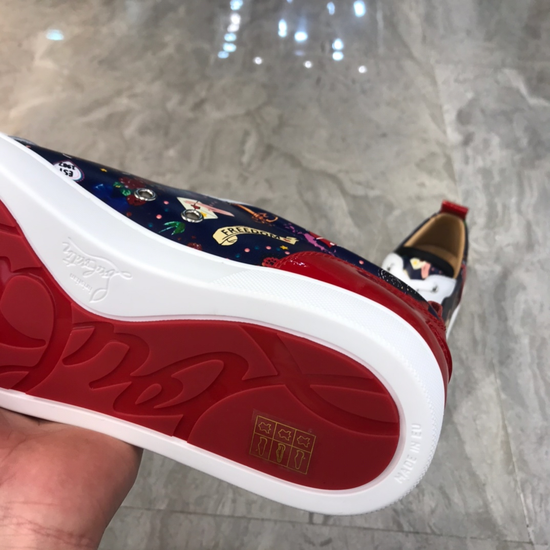 Christian Louboutin Louis Junior Spikes Orlato Flat Sneakers 58 - vstockx