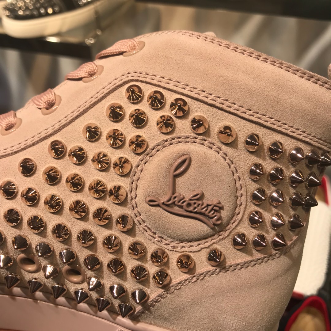 Christian Louboutin Louis Junior Spikes Orlato Flat Sneakers 34 - vstockx
