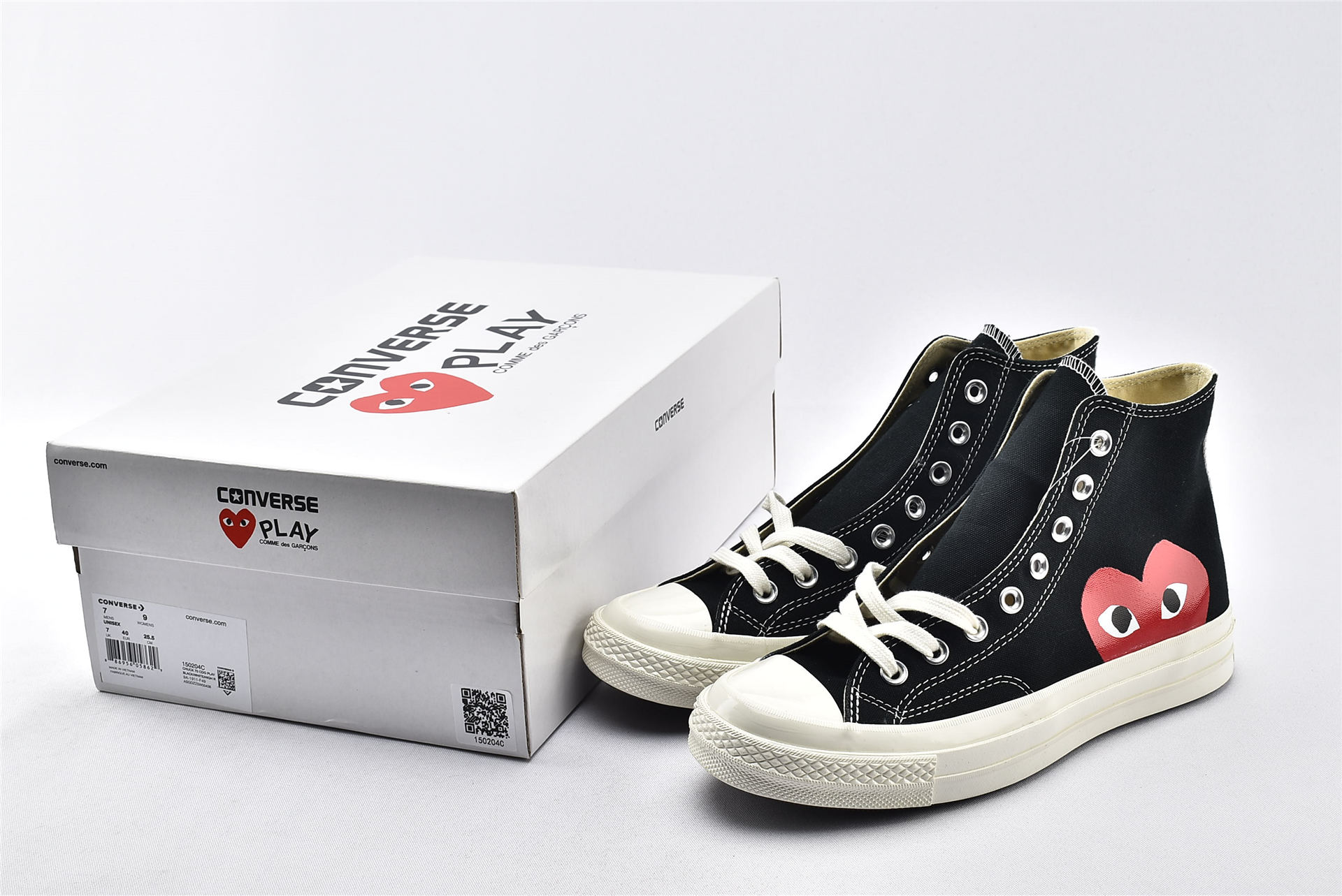 Converse Chuck Taylor All-Star 70s Hi Comme des Garcons PLAY Black - vstockx
