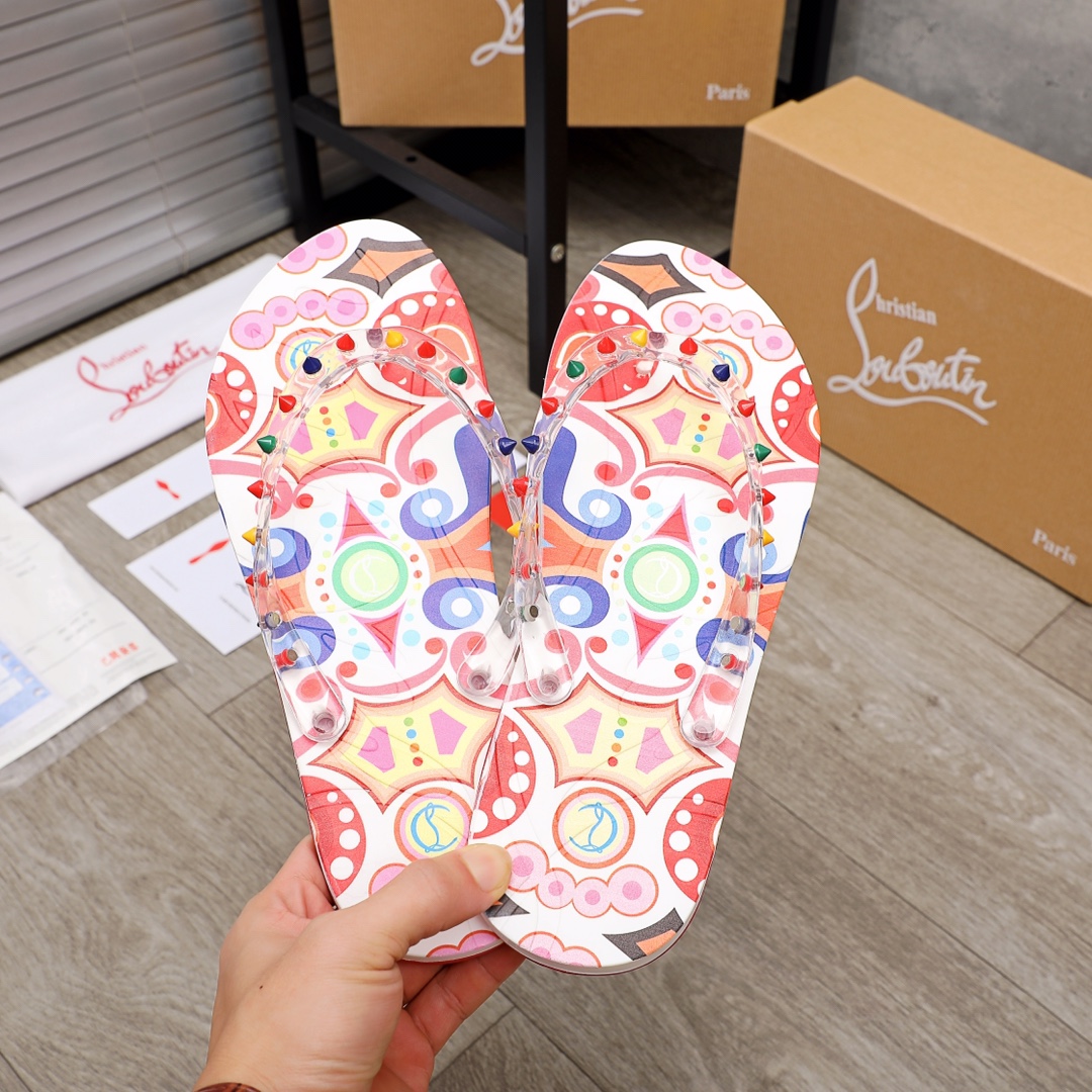 Christian Louboutin Loubi Flip Flat 5 - vstockx