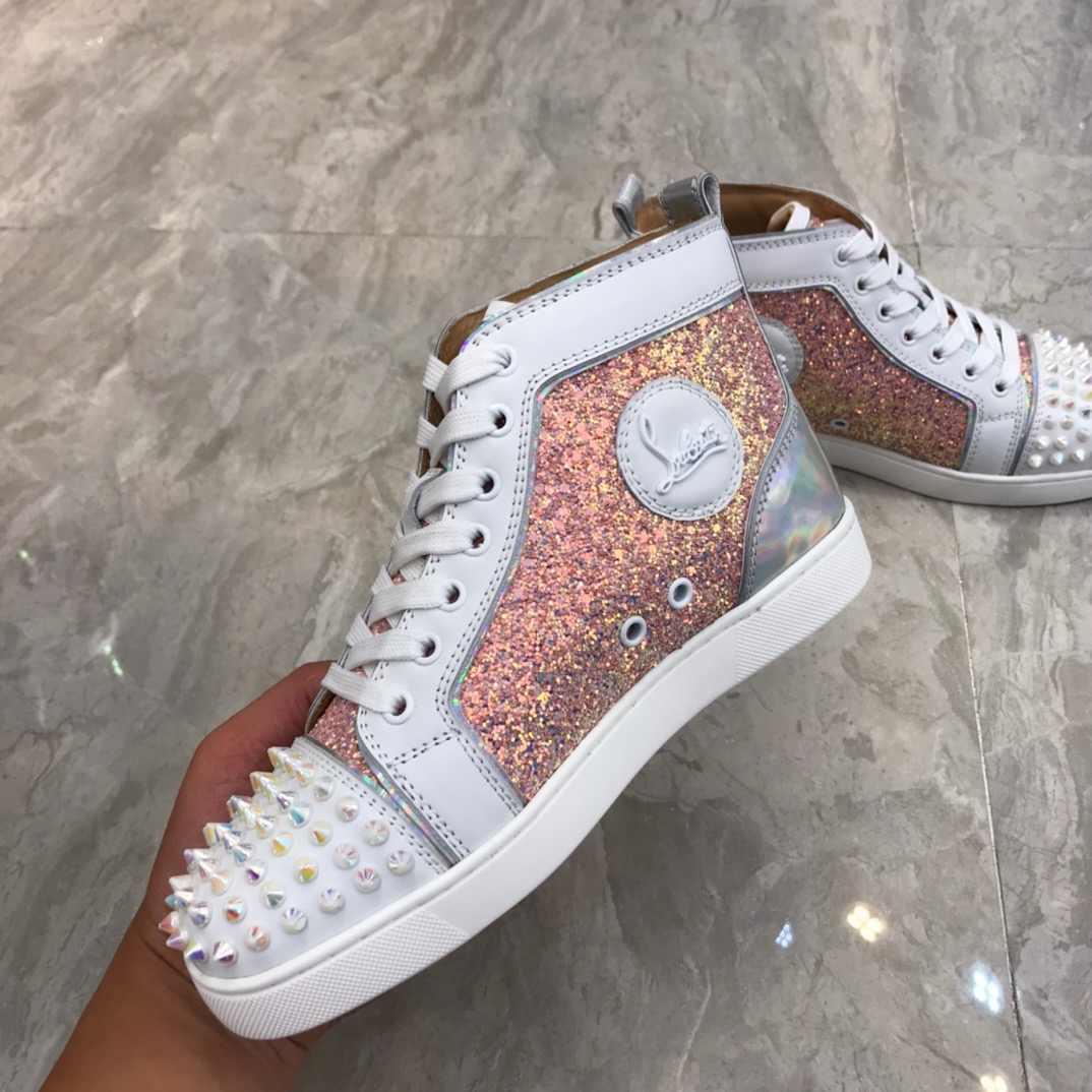 Christian Louboutin Louis Junior Spikes Orlato Flat Sneakers 40 - vstockx
