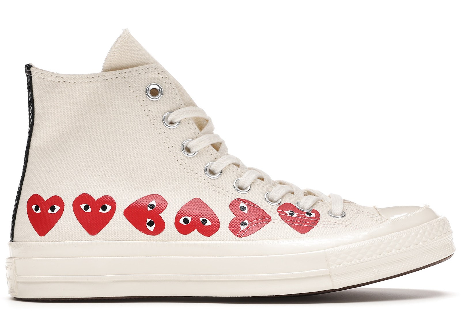 Converse Chuck Taylor All-Star 70s Hi Comme des Garcons Play Multi-Heart White - vstockx