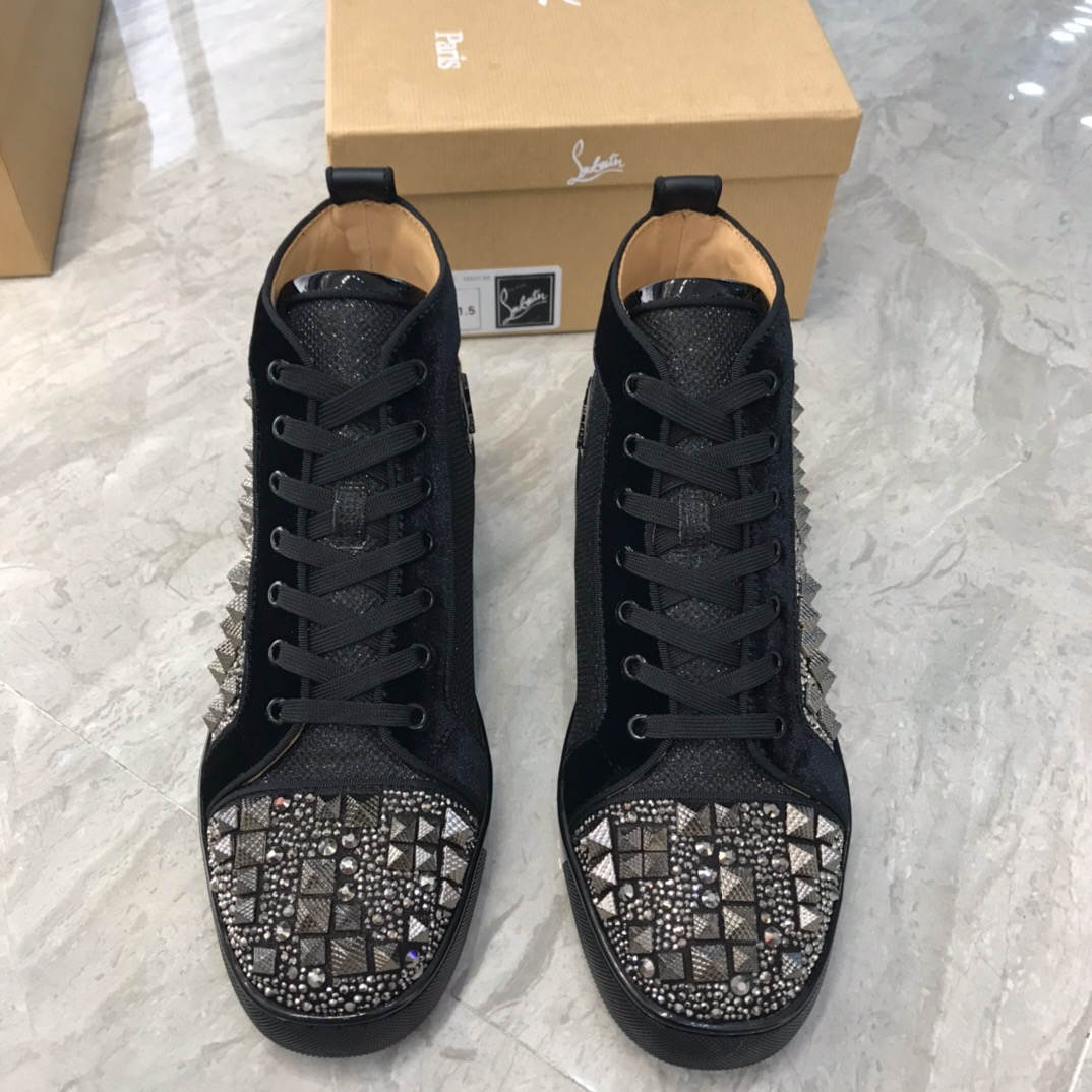 Christian Louboutin Louis Junior Spikes Orlato Flat Sneakers 36 - vstockx