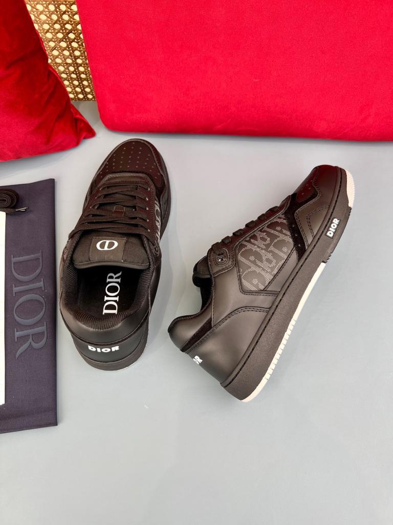 Dior B27 Low Black Dior Oblique Galaxy Leather Grey - vstockx