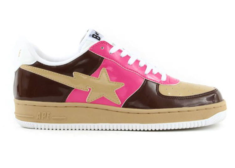 A Bathing Ape Bape Sta Low Coffee Pink - vstockx