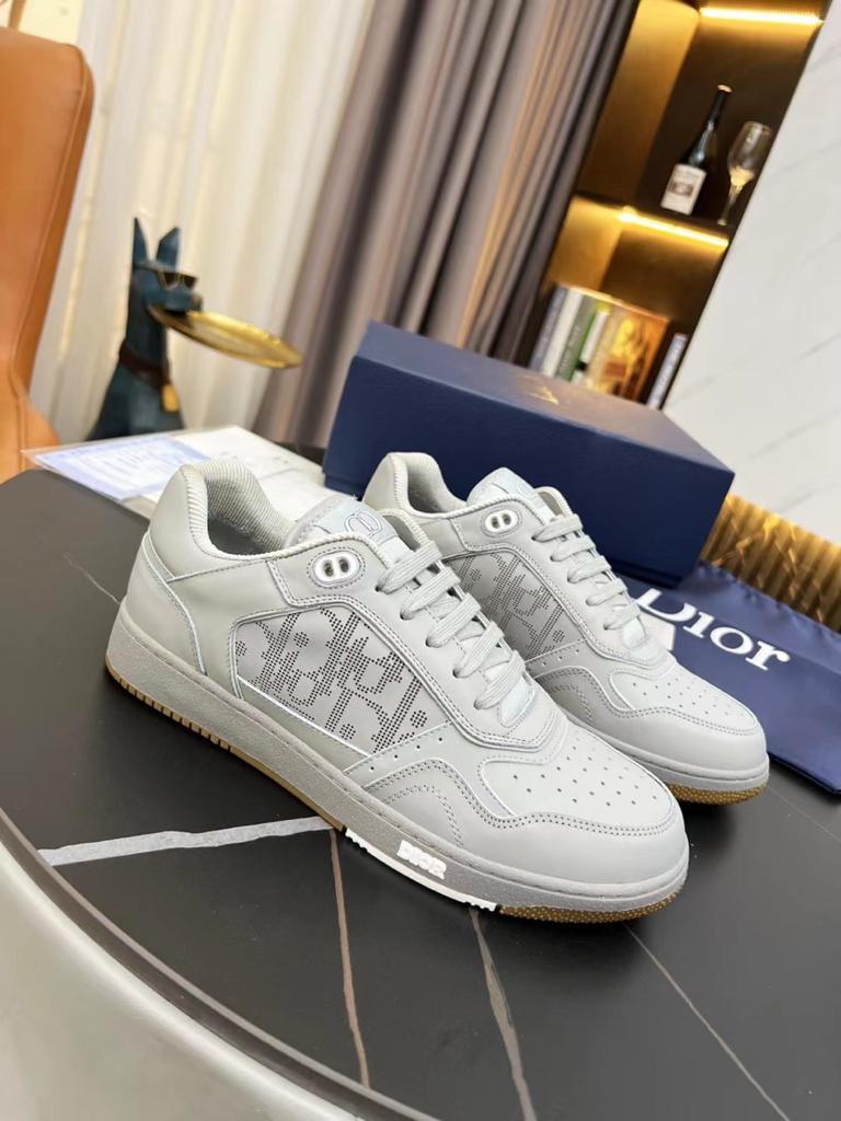 Dior B27 Low Gray Oblique Leather - vstockx