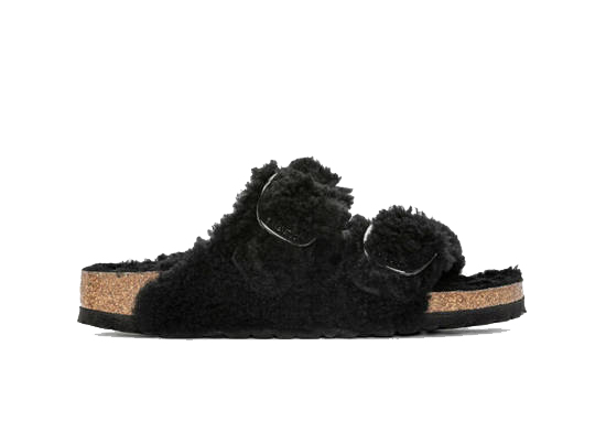 Birkenstock Arizona Big Buckle Teddy Black (Women's) - vstockx