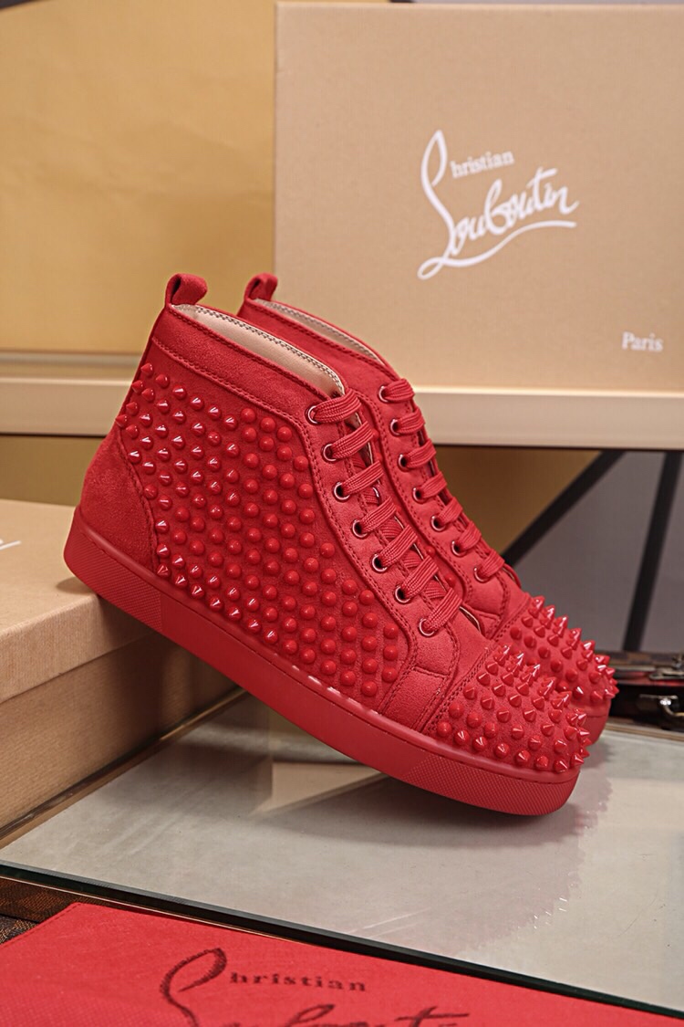 Christian Louboutin Louis Junior Spikes Orlato Flat Sneakers 8 - vstockx