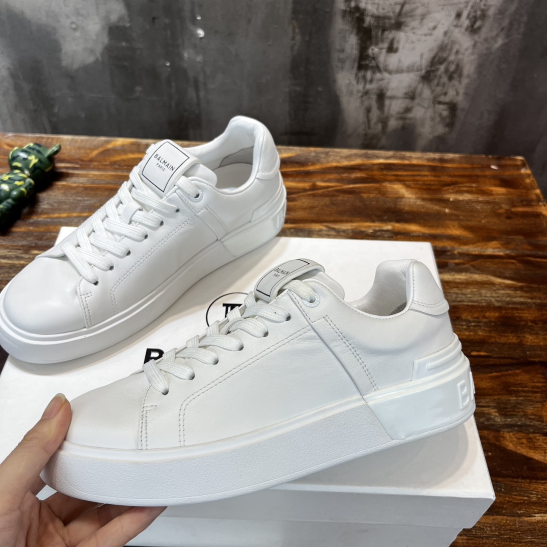 Balmain B-Court Low-Top White - vstockx
