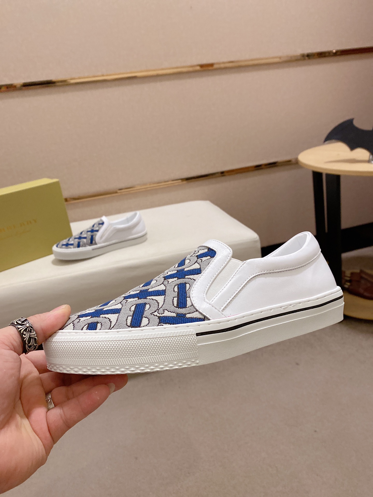 Burberry Perforated Check Sneaker 22 - vstockx