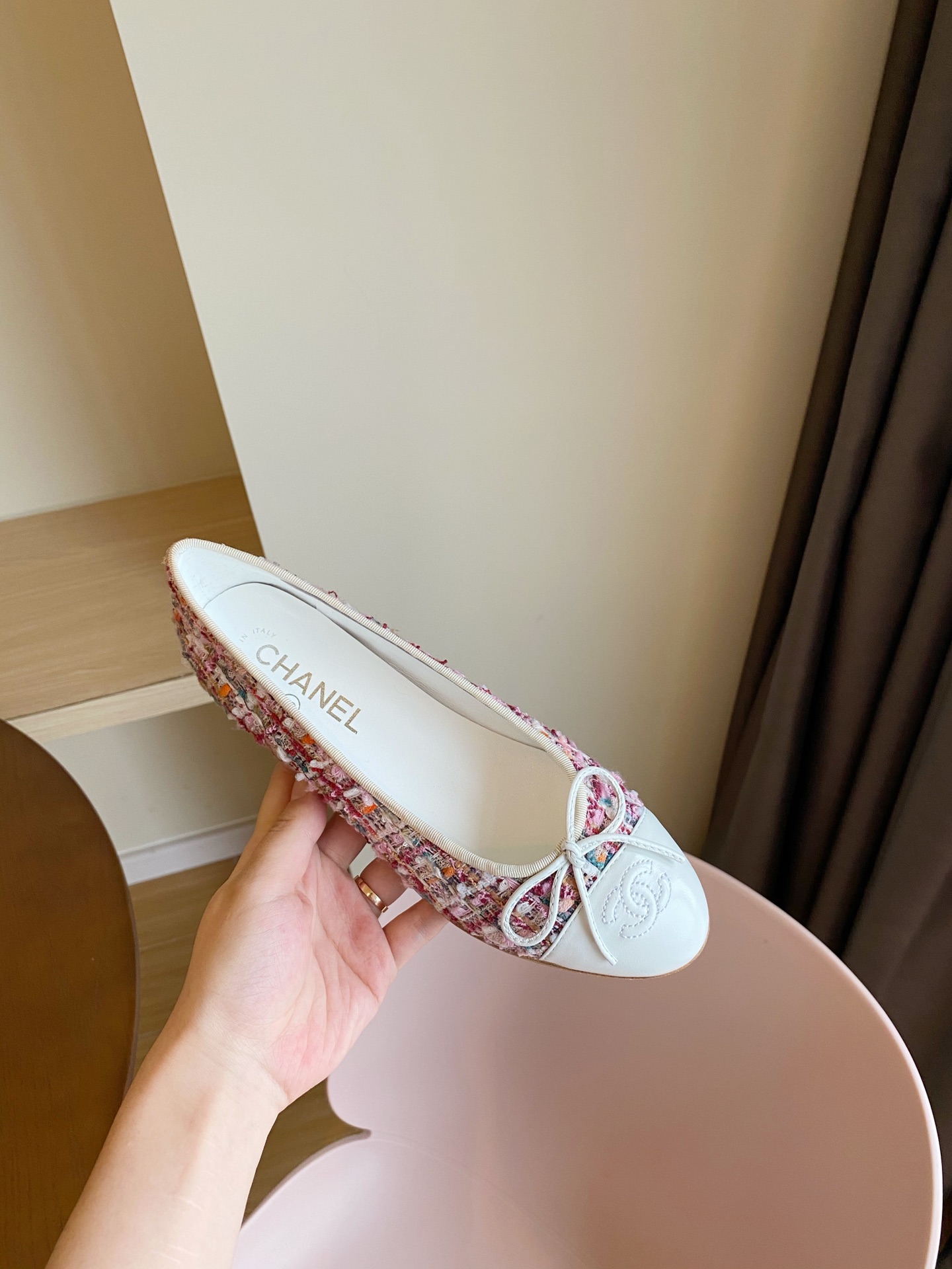 Chanel Ballerinas Fabric & Grosgrain 19 - vstockx