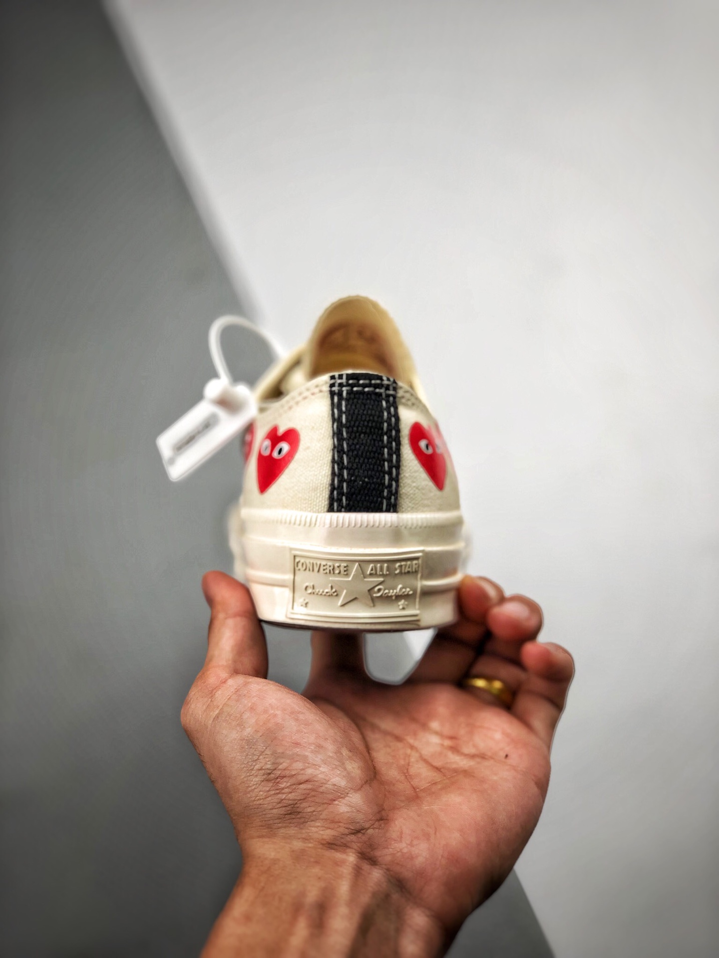Converse Chuck Taylor All-Star 70s Ox Comme des Garcons Play Multi-Heart White - vstockx