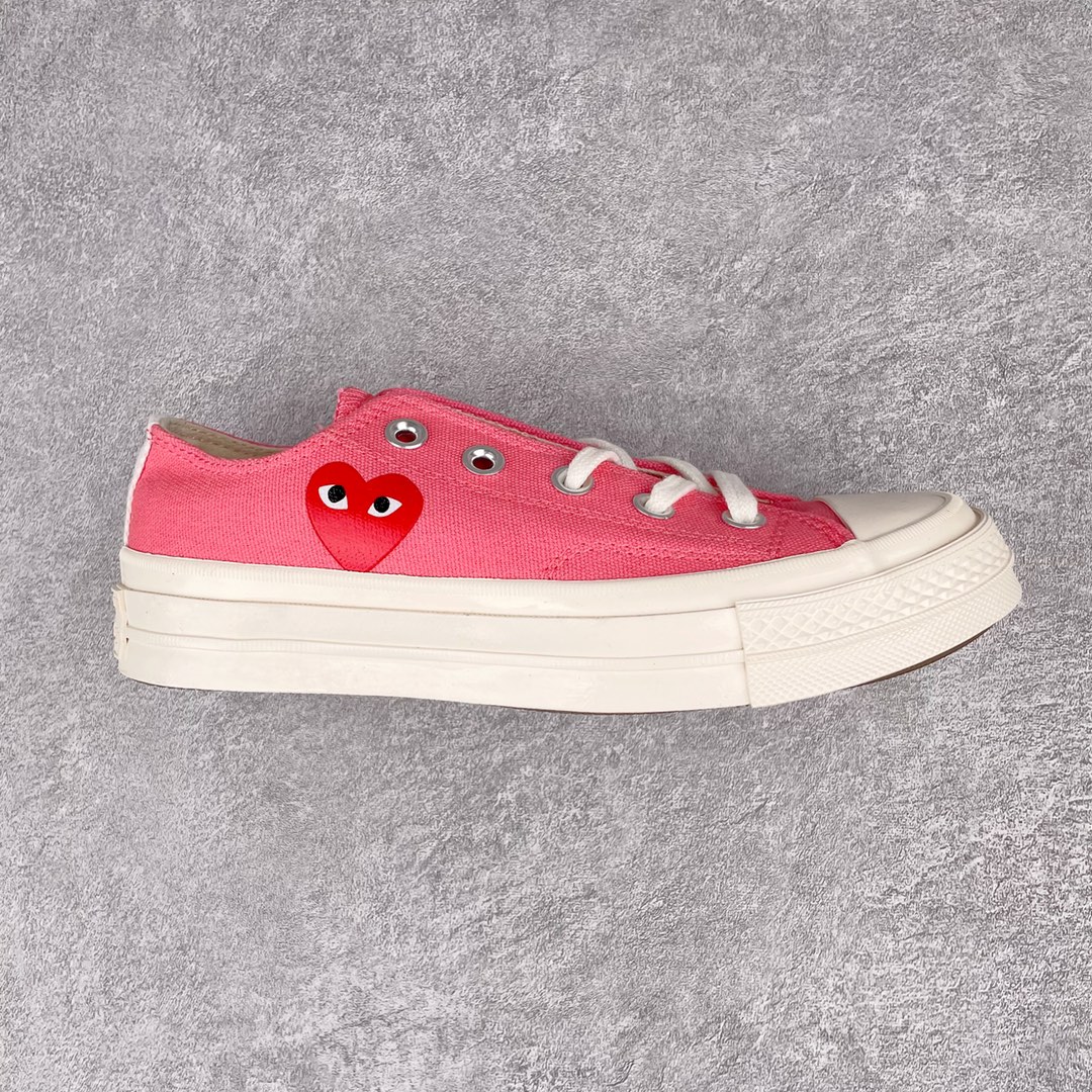 Converse Chuck Taylor All-Star 70s Ox Comme des Garcons Play Bright Pink - vstockx