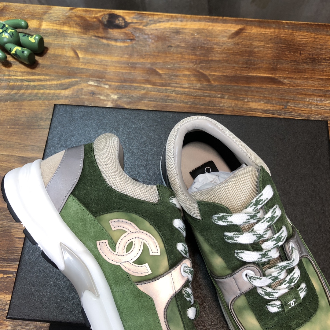 Chanel Fabric & Suede Calfskin Low Top Sneaker 45 - vstockx