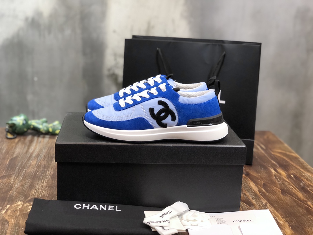 Chanel Fabric & Suede Calfskin Low Top Sneaker 36 - vstockx
