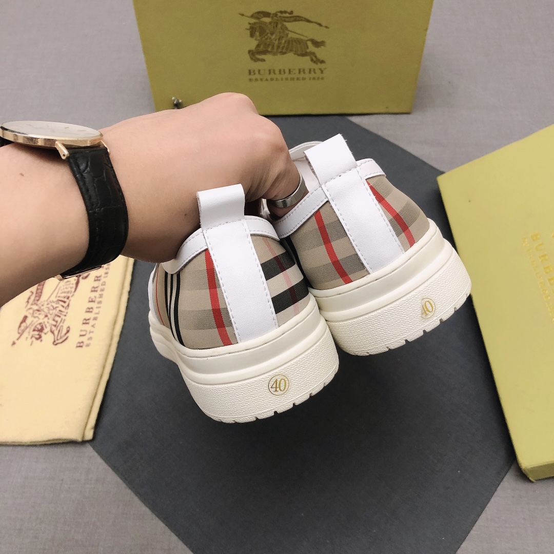 Burberry Perforated Check Sneaker 38 - vstockx