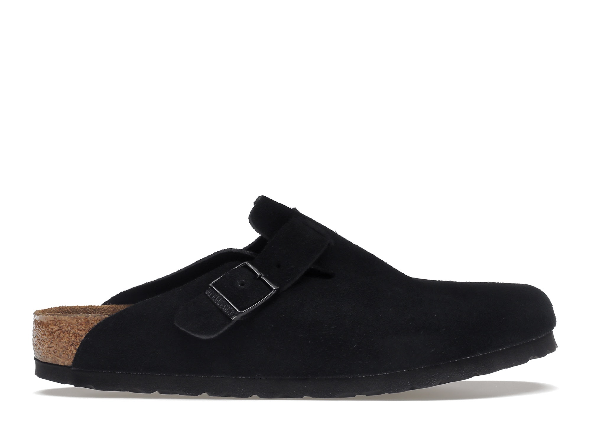 Birkenstock Boston Soft Footbed Suede Black - vstockx