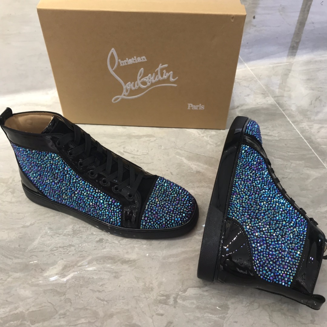 Christian Louboutin Louis Junior Spikes Orlato Flat Sneakers 30 - vstockx