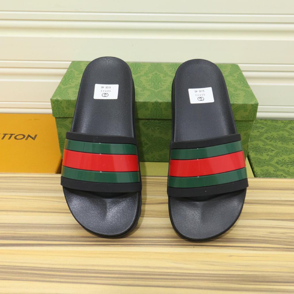Gucci Web Slide Sandal Black - vstockx