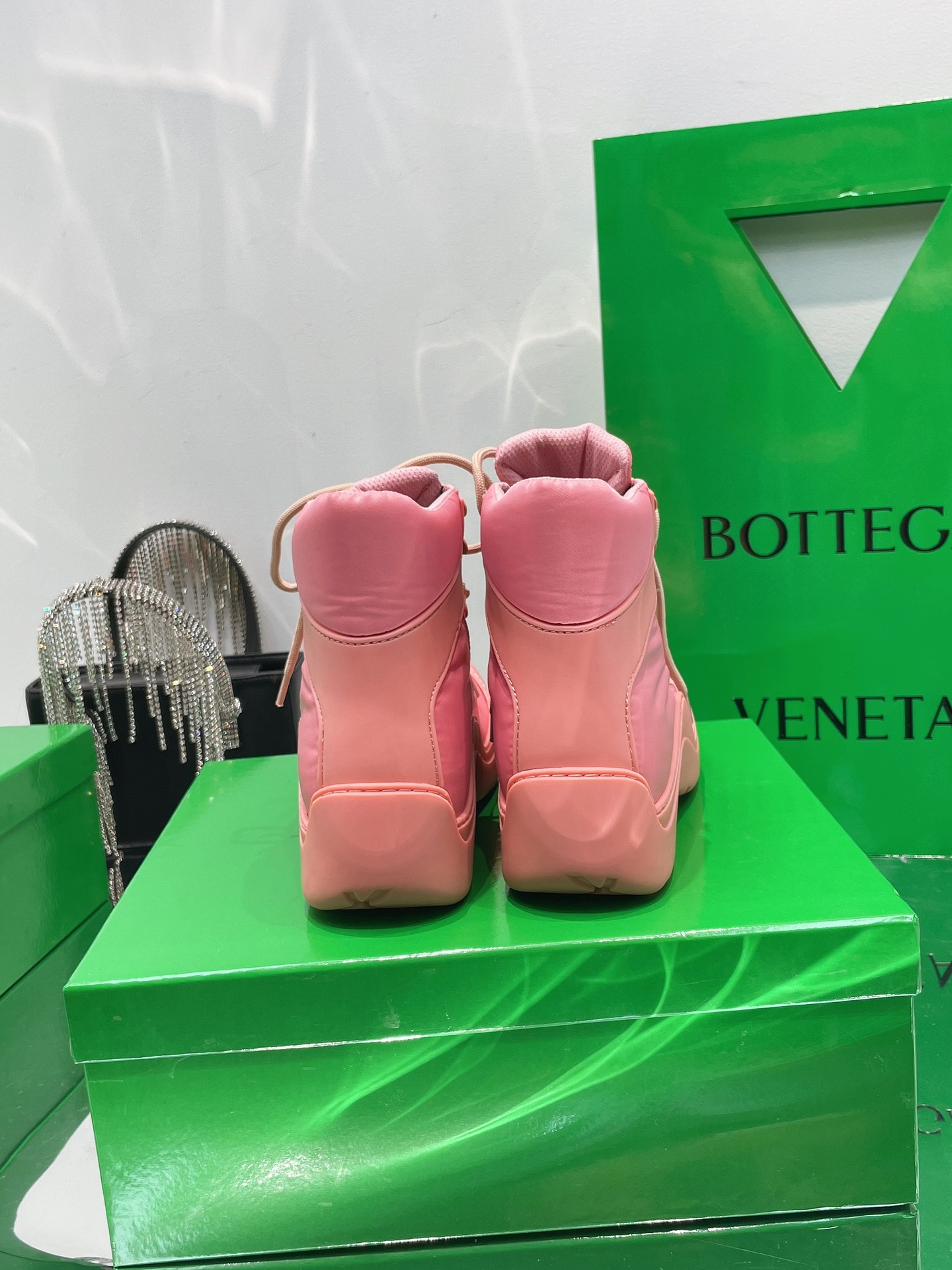 Bottega Veneta Puddle Bomber Lace-up Rubber And Shell Boots 4 - vstockx