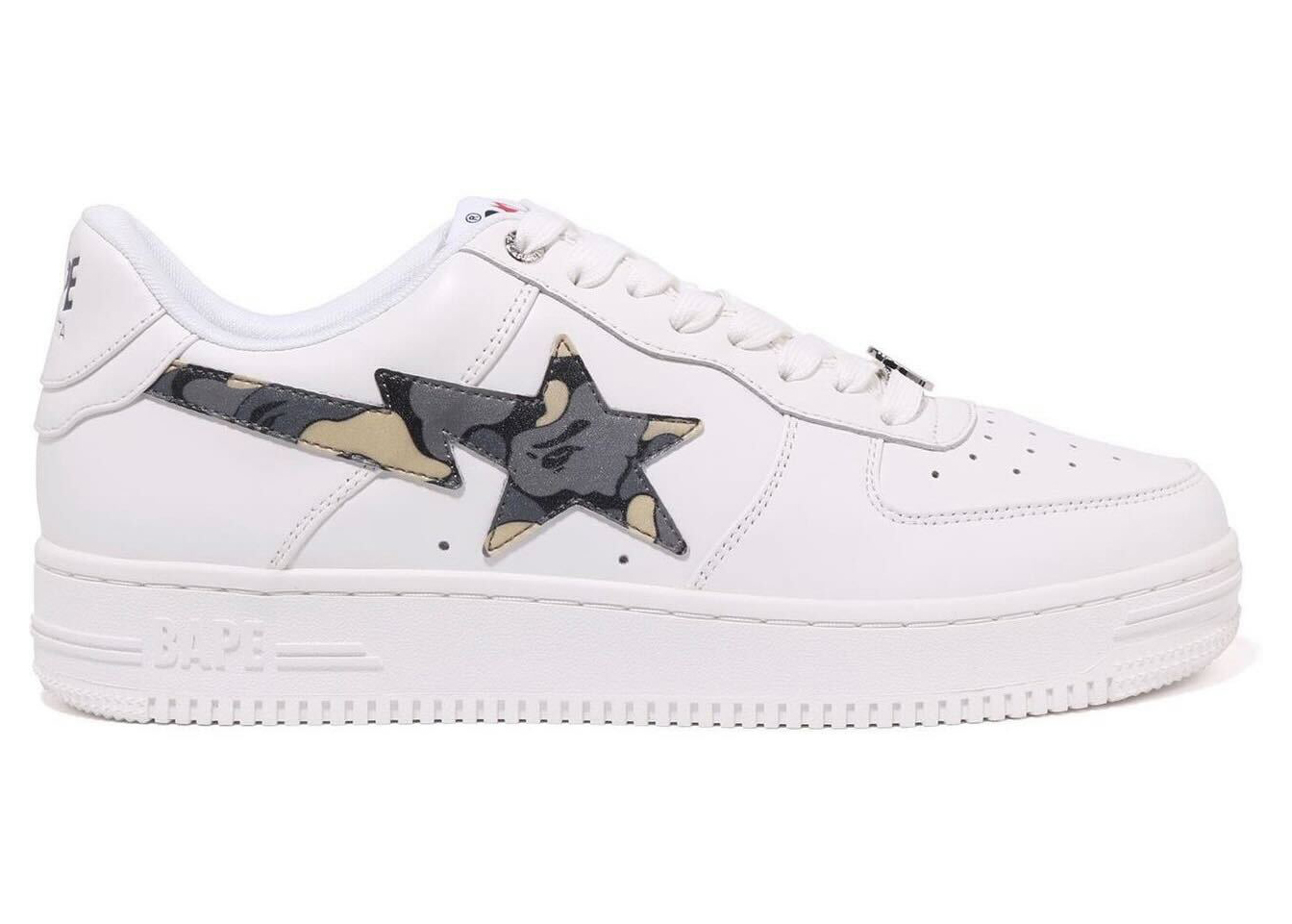 A Bathing Ape Bape Sta White Multi Camo Bape US Exclusive - vstockx
