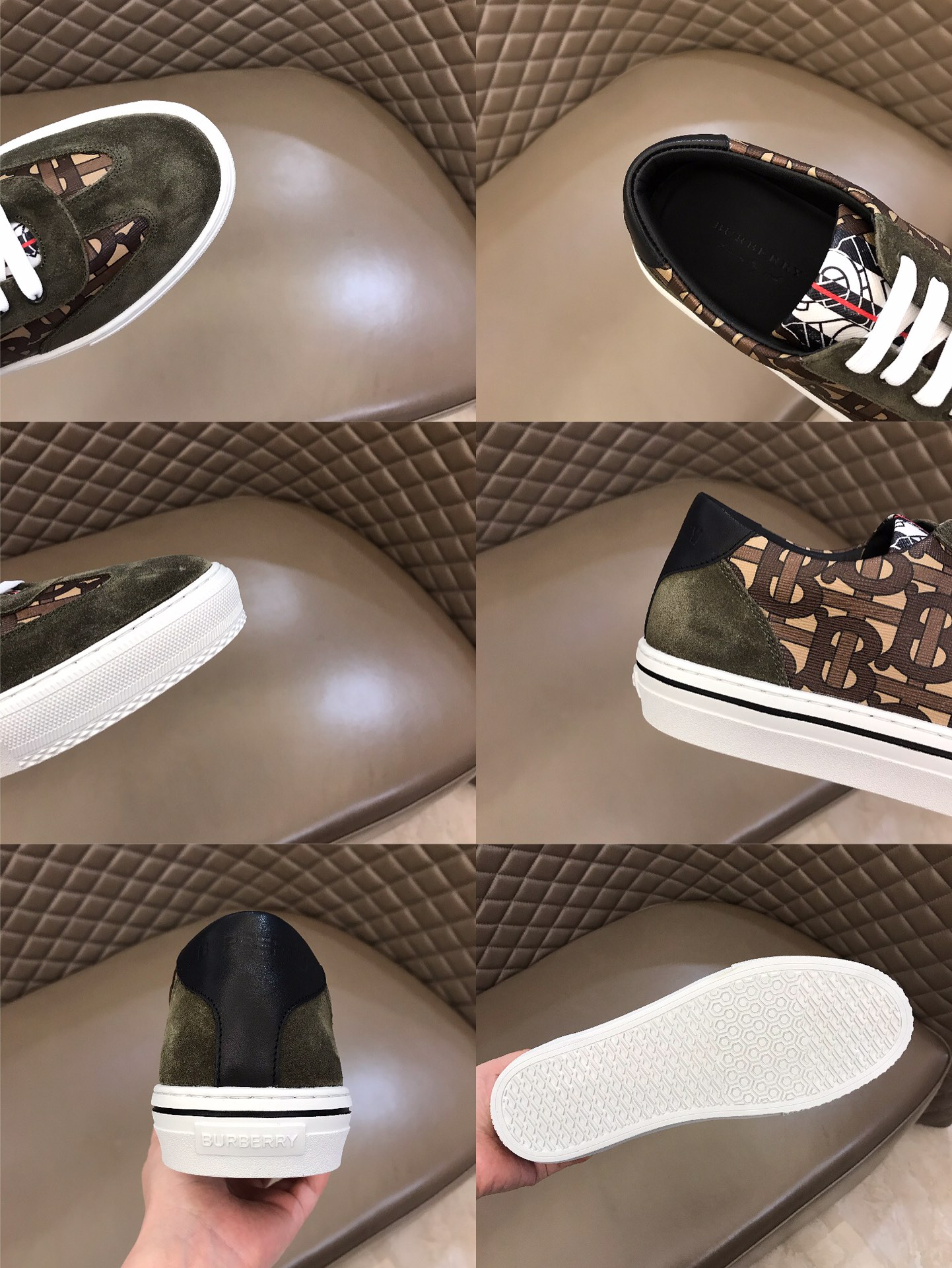 Burberry Perforated Check Sneaker 52 - vstockx