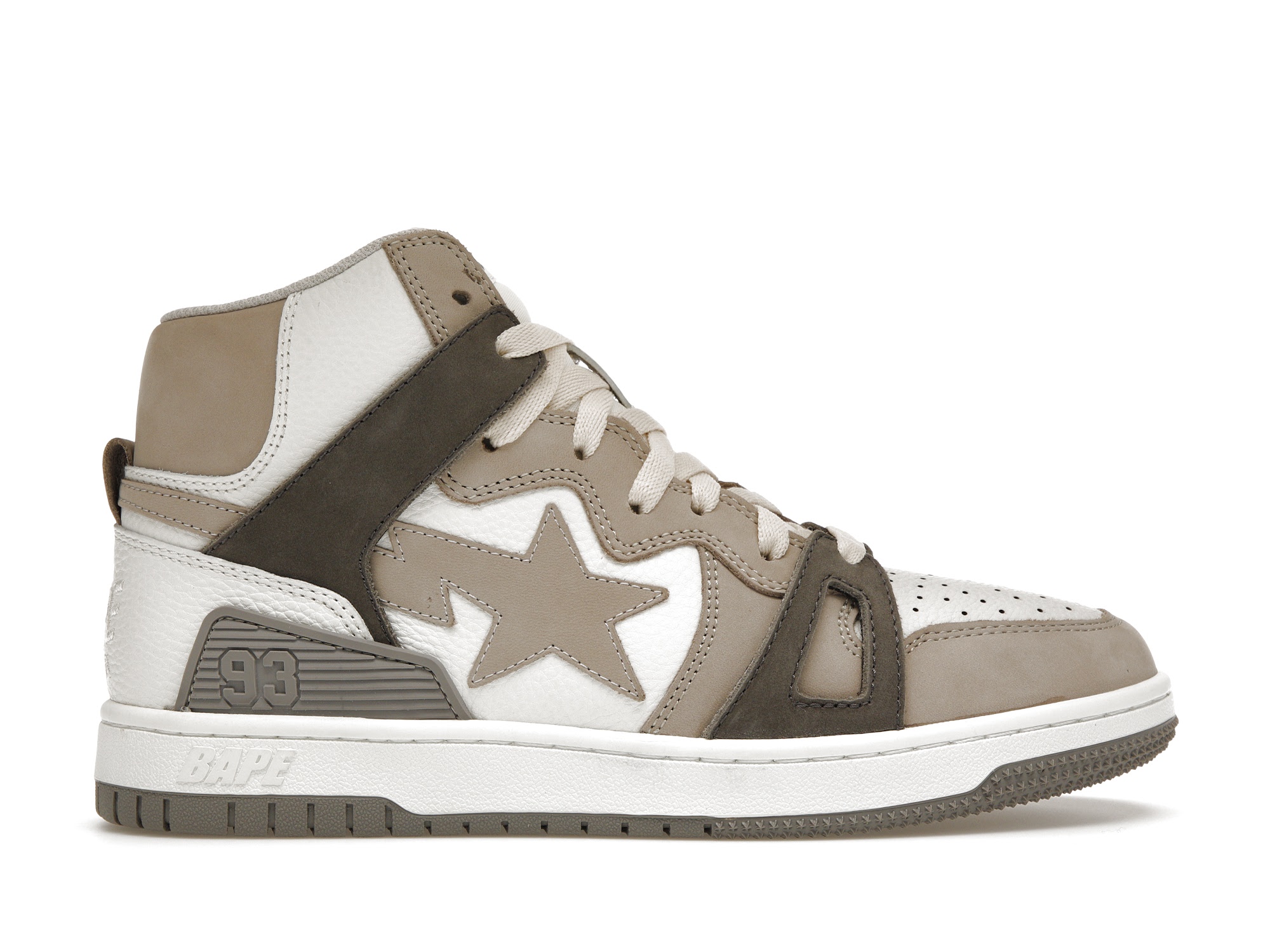 A Bathing Ape Bape Sta 93 Hi Grey - vstockx