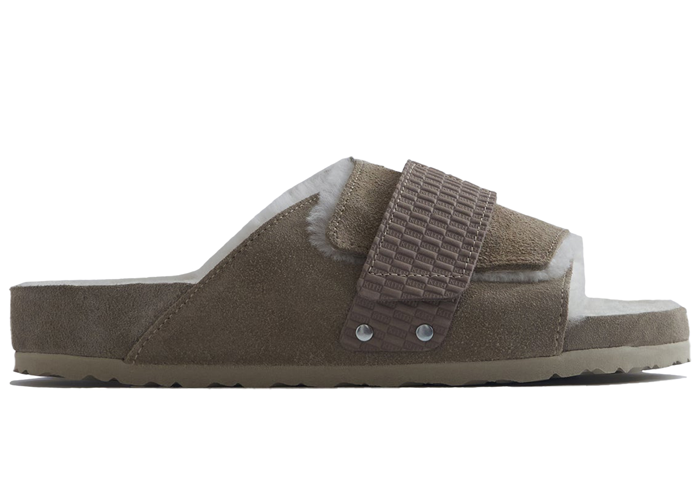 Birkenstock Kyoto VL Shearling Kith Taupe - vstockx
