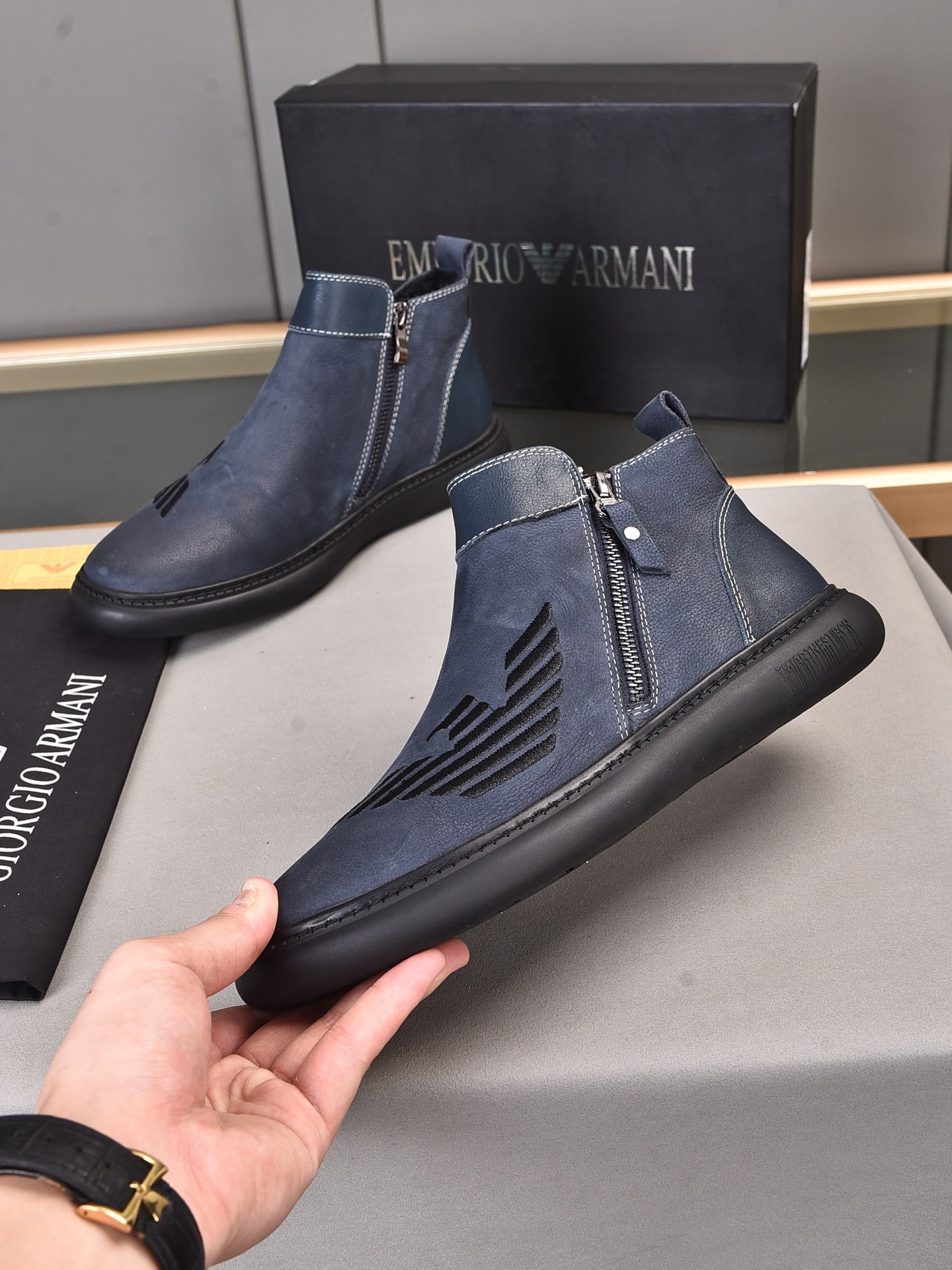 Armani High Top Sneaker 2 - vstockx