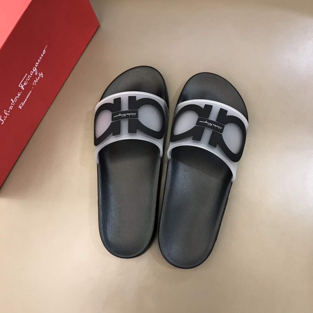 Salvatore Ferragamo Groove Slides 3 - vstockx