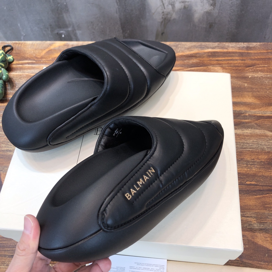 Balmain B-IT Mules Black - vstockx