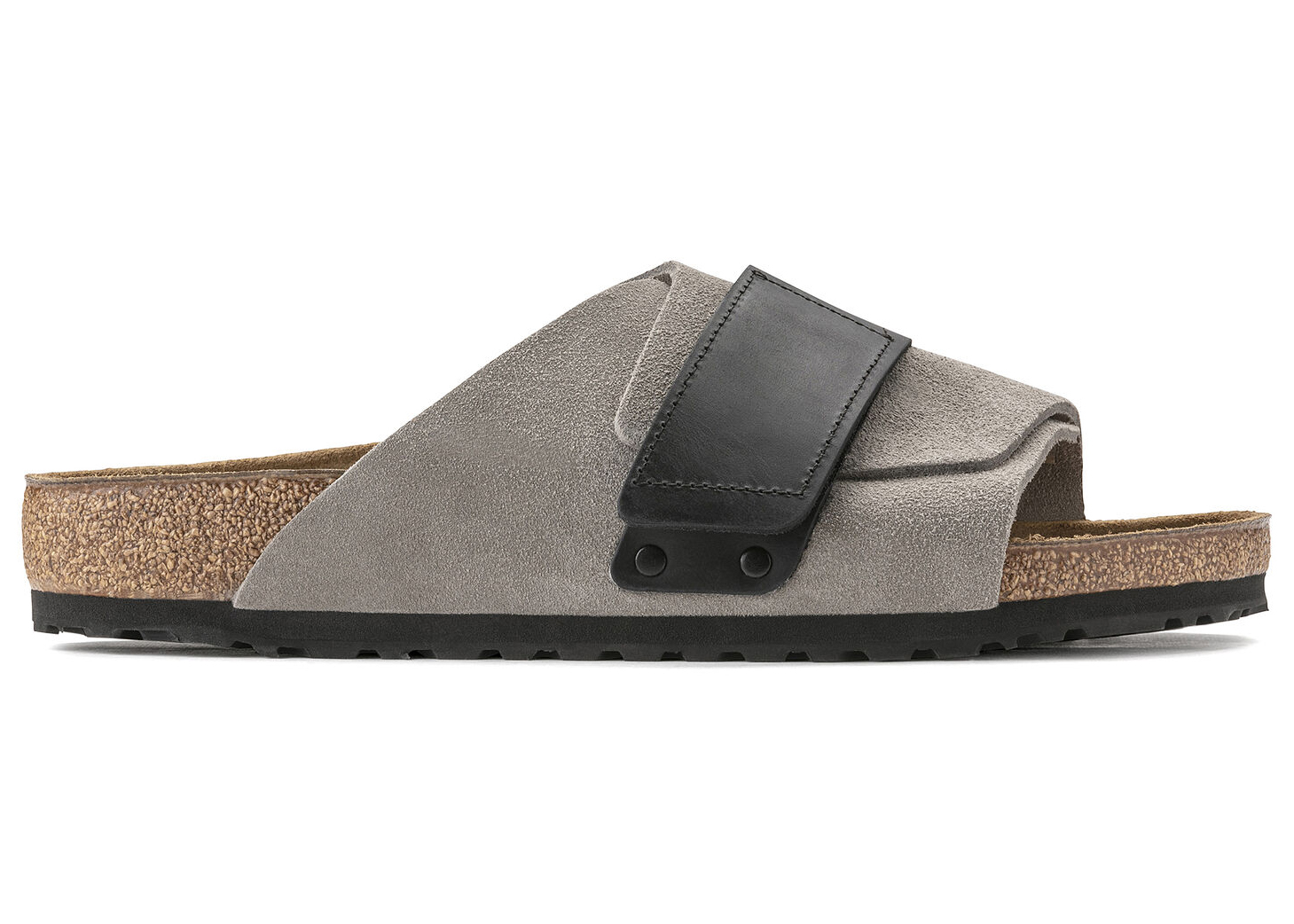 Birkenstock Kyoto Nubuck Suede Stone Coin Black - vstockx
