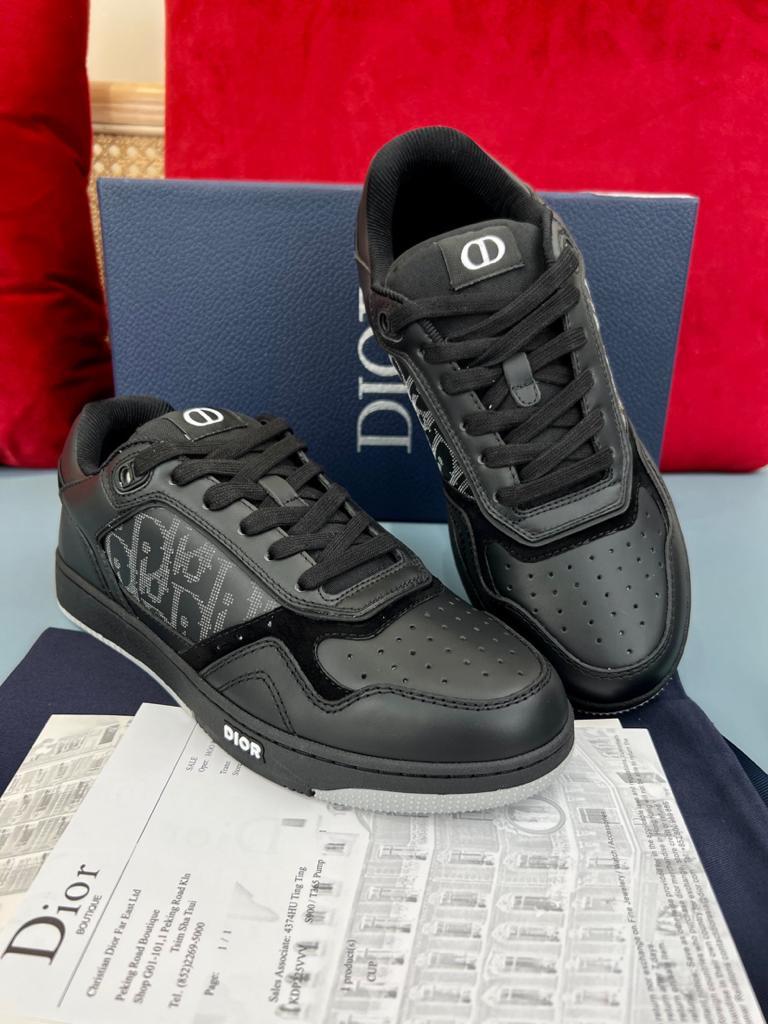 Dior B27 Low Black Dior Oblique Galaxy Leather Grey - vstockx