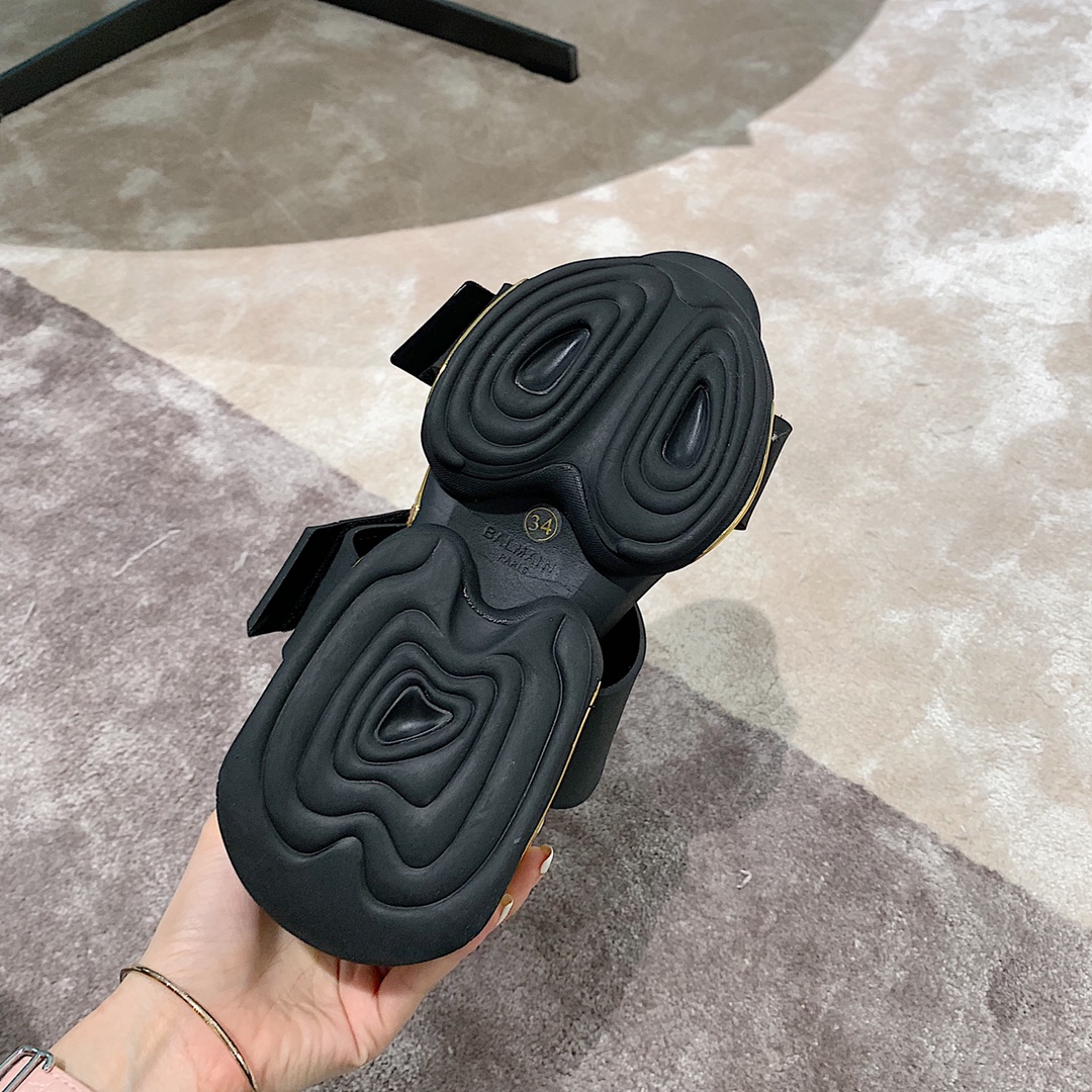 Balmain B-Bold High-Top Black Gold - vstockx