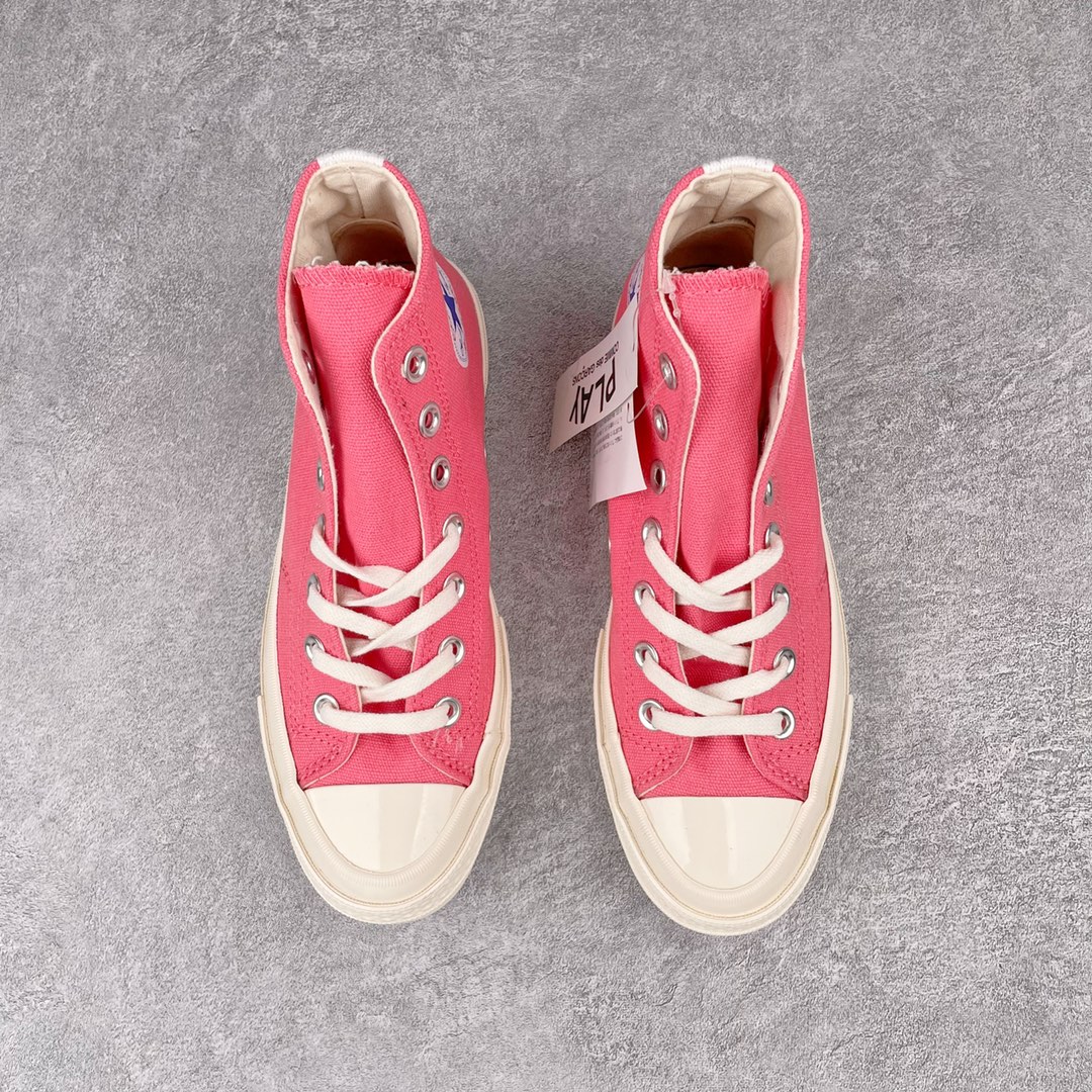 Converse Chuck Taylor All-Star 70s Hi Comme des Garcons Play Bright Pink - vstockx